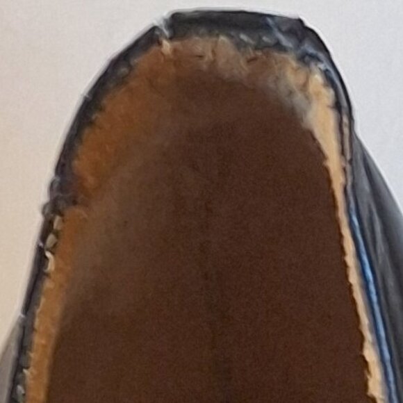 Vintage Ferragamo Black Leather Pumps Heels with Vintage Rhinestone Toe Clips - Picture 3 of 11